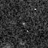 F200W image, 3.2 arcsec across, north up