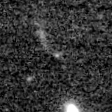 F090W image, 3.2 arcsec across, north up