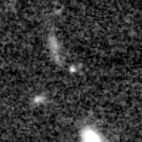 F150W image, 3.2 arcsec across, north up