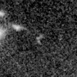 F150W image, 3.2 arcsec across, north up