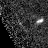 F090W image, 3.2 arcsec across, north up