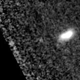 F150W image, 3.2 arcsec across, north up