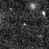 F150W image, 3.2 arcsec across, north up