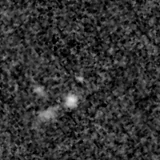F150W image, 3.2 arcsec across, north up