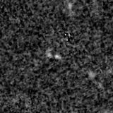 F150W image, 3.2 arcsec across, north up