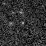 F200W image, 3.2 arcsec across, north up