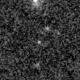 F090W image, 3.2 arcsec across, north up