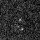 F090W image, 3.2 arcsec across, north up