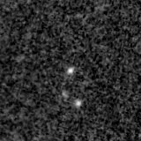 F150W image, 3.2 arcsec across, north up