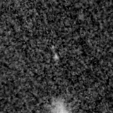 F150W image, 3.2 arcsec across, north up