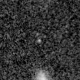 F200W image, 3.2 arcsec across, north up