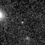 F150W image, 3.2 arcsec across, north up