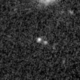 F200W image, 3.2 arcsec across, north up