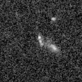F200W image, 3.2 arcsec across, north up