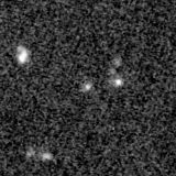F150W image, 3.2 arcsec across, north up