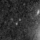 F150W image, 3.2 arcsec across, north up