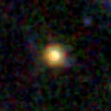 Colour composite: F444W red, F356W green, F277W blue, 3.2 arcsec across, north up