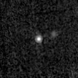 F200W image, 3.2 arcsec across, north up
