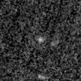 F090W image, 3.2 arcsec across, north up