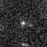 F115W image, 3.2 arcsec across, north up