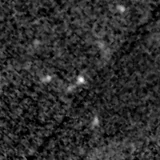F150W image, 3.2 arcsec across, north up