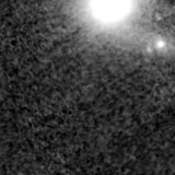 F090W image, 3.2 arcsec across, north up