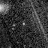 F200W image, 3.2 arcsec across, north up