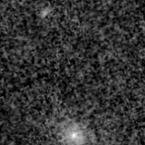 F090W image, 3.2 arcsec across, north up