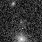 F150W image, 3.2 arcsec across, north up