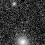 F200W image, 3.2 arcsec across, north up