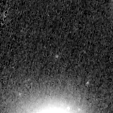 F150W image, 3.2 arcsec across, north up
