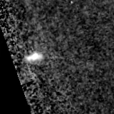 F090W image, 3.2 arcsec across, north up