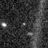 F150W image, 3.2 arcsec across, north up
