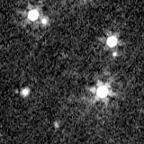 F150W image, 3.2 arcsec across, north up