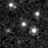 F444W image, 3.2 arcsec across, north up