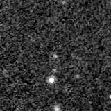 F200W image, 3.2 arcsec across, north up