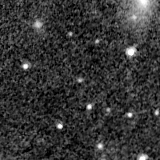 F150W image, 3.2 arcsec across, north up