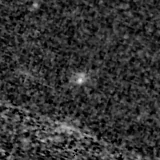 F150W image, 3.2 arcsec across, north up