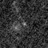 F150W image, 3.2 arcsec across, north up