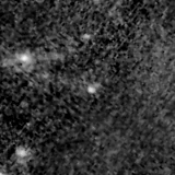 F200W image, 3.2 arcsec across, north up