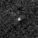 F090W image, 3.2 arcsec across, north up