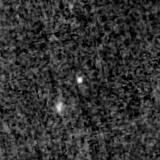 F150W image, 3.2 arcsec across, north up