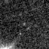 F090W image, 3.2 arcsec across, north up