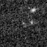 F090W image, 3.2 arcsec across, north up