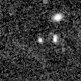 F200W image, 3.2 arcsec across, north up