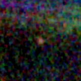 Colour composite: F444W red, F356W green, F277W blue, 3.2 arcsec across, north up