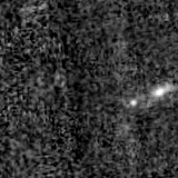 F090W image, 3.2 arcsec across, north up