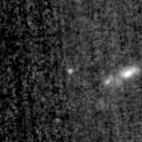 F200W image, 3.2 arcsec across, north up