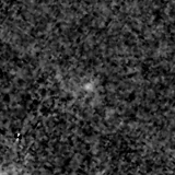 F090W image, 3.2 arcsec across, north up