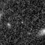 F150W image, 3.2 arcsec across, north up